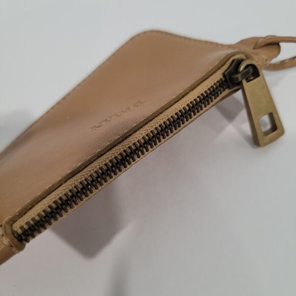 Auth Bally Brown Leather Mini Coin Case Small Wallet Pouch Zip 3x2 Strap Charm - Picture 6 of 9